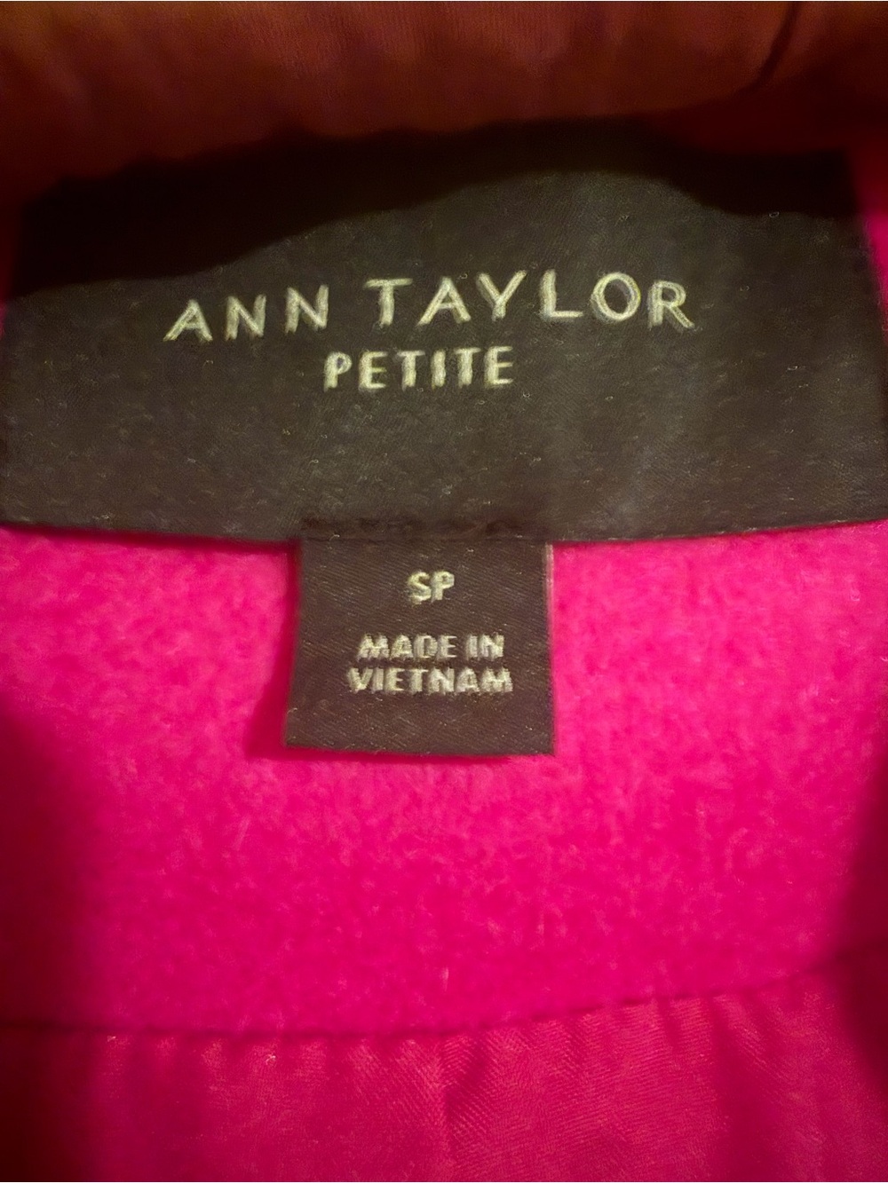 Ann Taylor Wool Coat Hot Pink - Picture 4 of 4